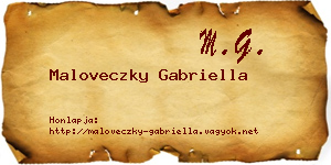 Maloveczky Gabriella névjegykártya