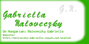 gabriella maloveczky business card